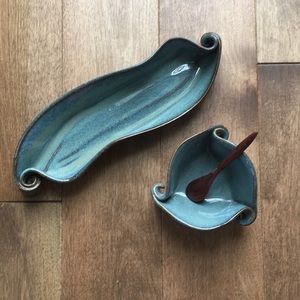 Hilborn pottery appetizer set